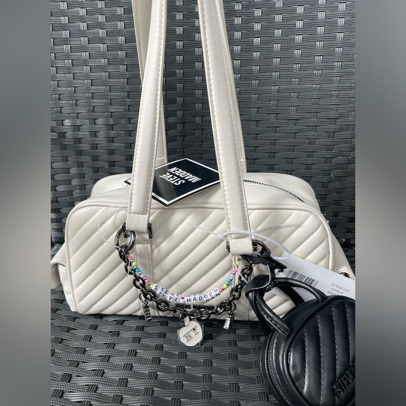 Steve Madden Bag, Steve Madden Shoulder Bag,Steve Madden white Bag. - Picture 11 of 16